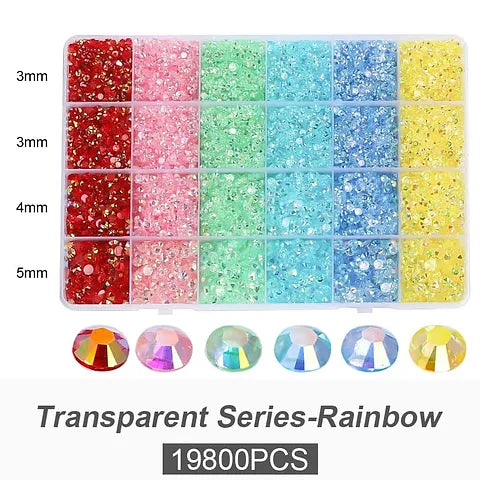 Rainbow Transparent Rhinestone Set